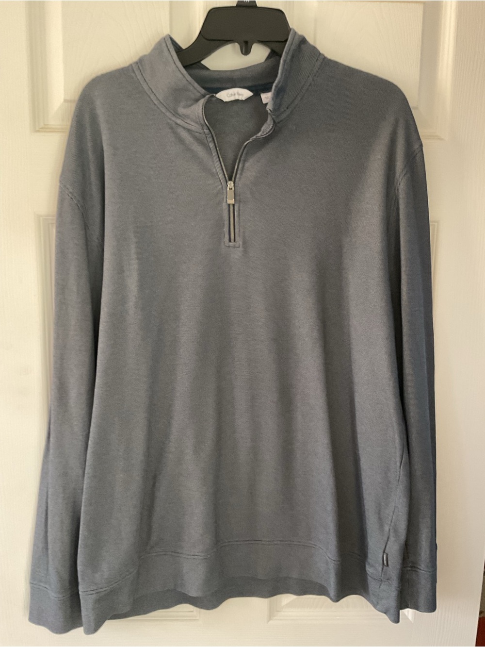 Calvin Klein Dusty Blue Quarter-Zip Men's Sweater